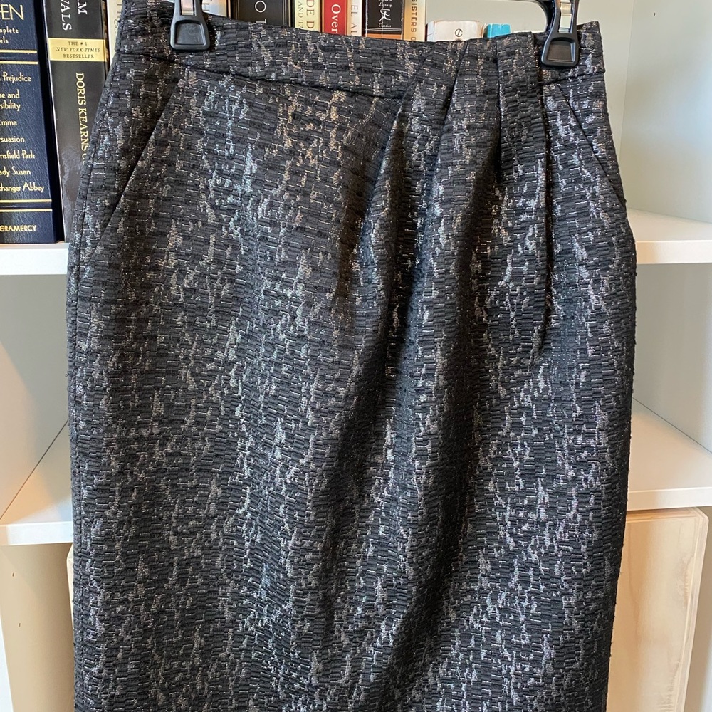 Boden Limited Edition Black/Silver Pencil Skirt